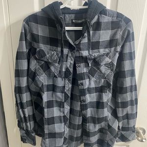 Comfy Metal Mulisha Flannel with hood EUC